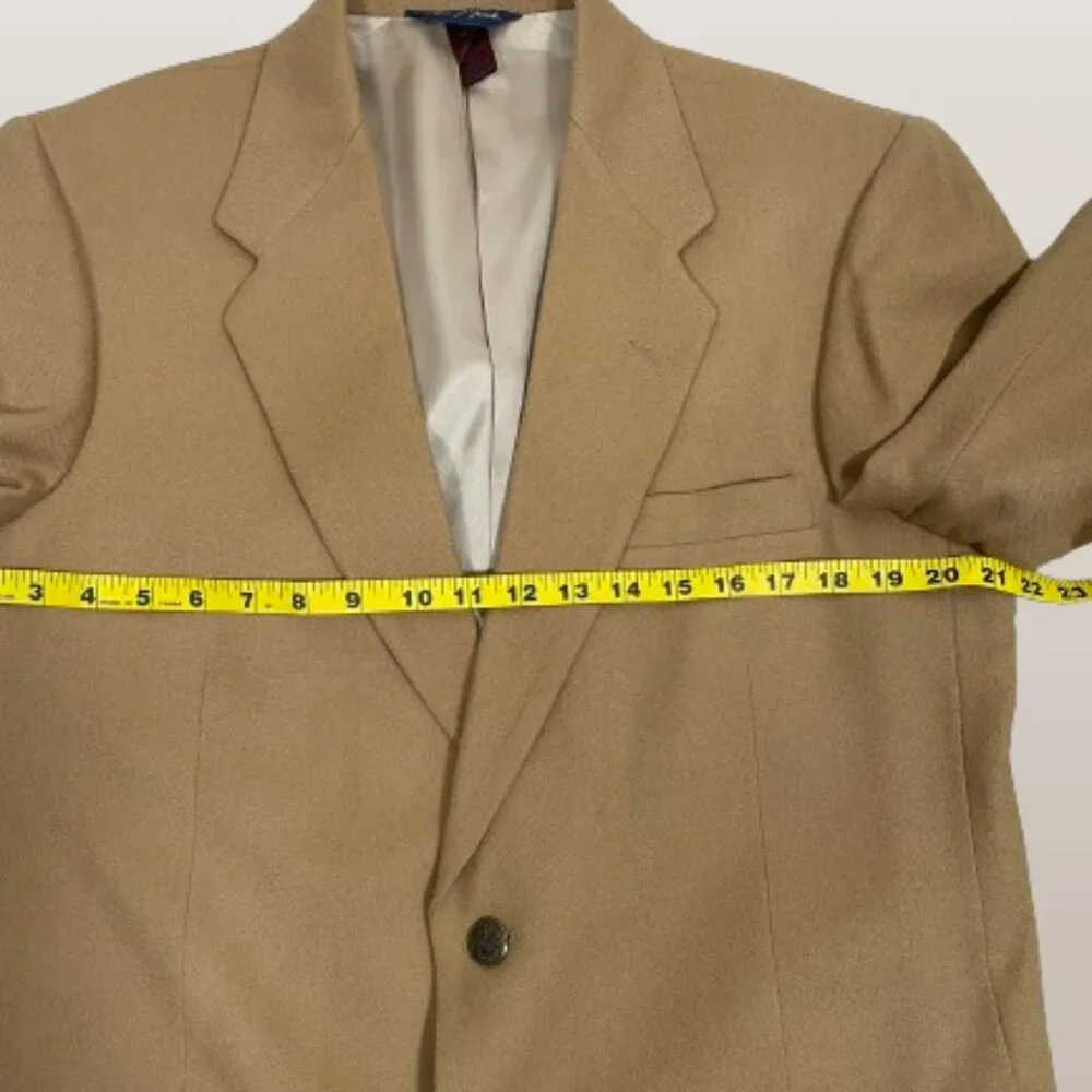 Woff by Farah Vintage Mens Wool Camel Sport Blazer Jacket Size 42R